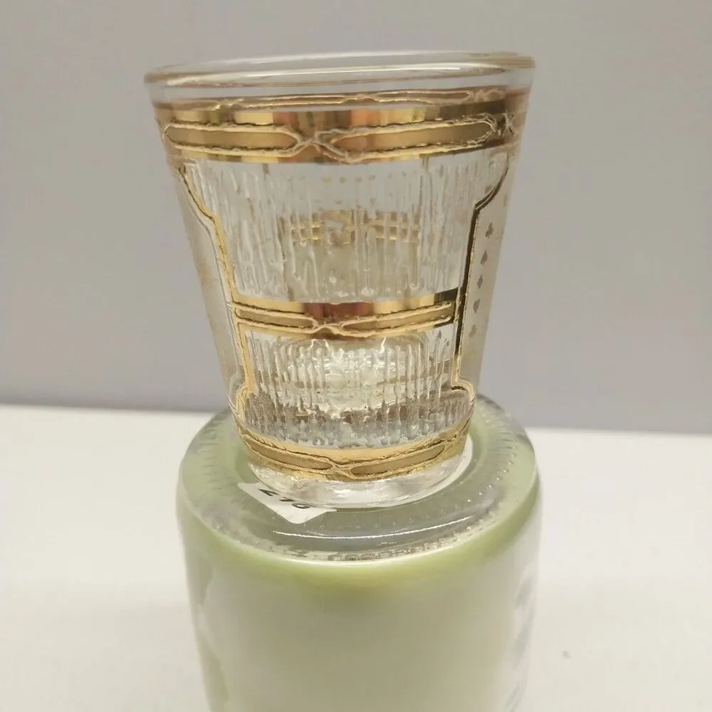 Vintage Culver Las Vegas Shot Glass 22k Gold Foil USA Textured Barware